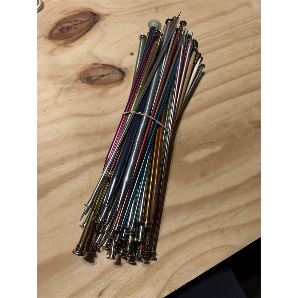 Susan Bates Knitting Needles Aluminum Lot Of 88